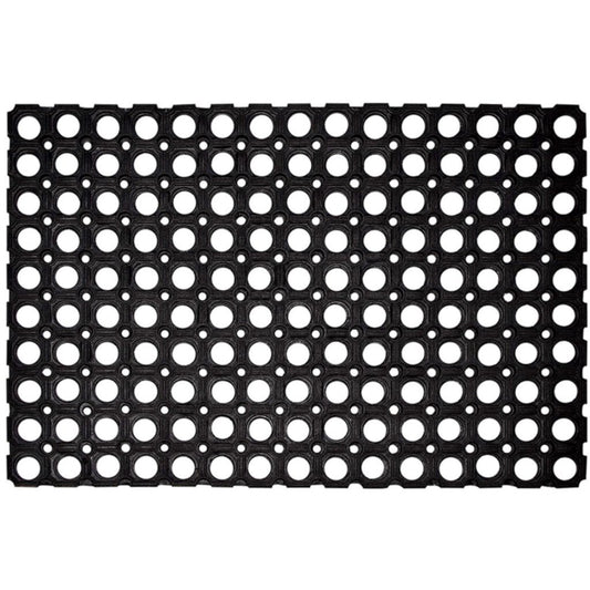 Hamat Rubberen Deurmat Domino Ring 40X60 Cm Zwart