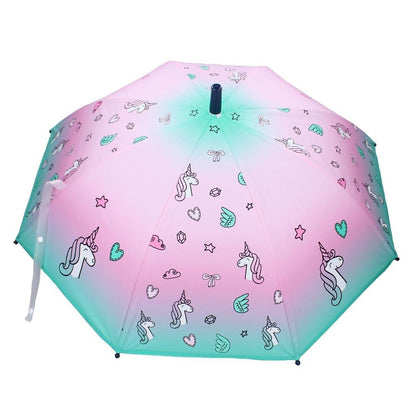 Eenhoorn Paraplu Roze/Blauw 75cm