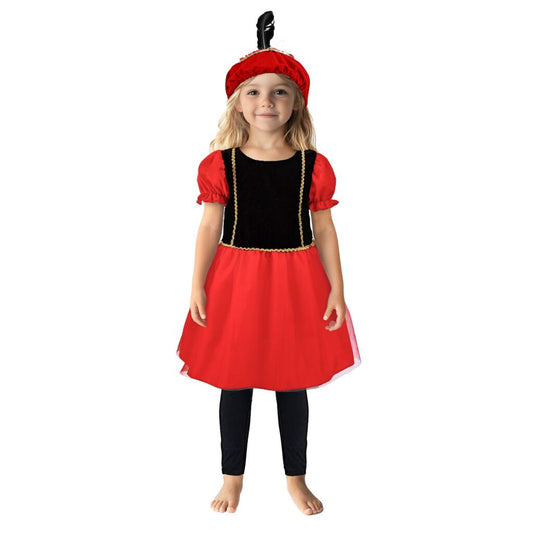 Overige Merken Pietenjurk 110-116 Zwart/Rood