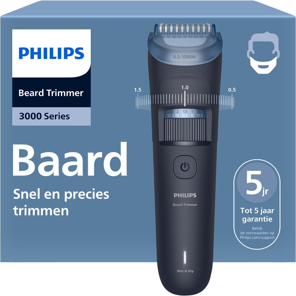 Philips BT3665/15 Tondeuse Zwart/Blauw