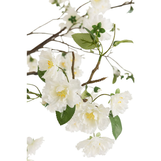J-Line Bloesemboom Plastiek Wit/Bruin Extra Large