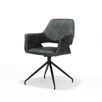 Katy fauteuil M4 - stof aurora velours Hunter- draaivoet