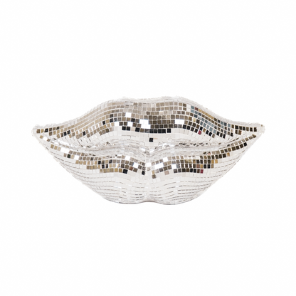 Ornament Disco-lips zilver