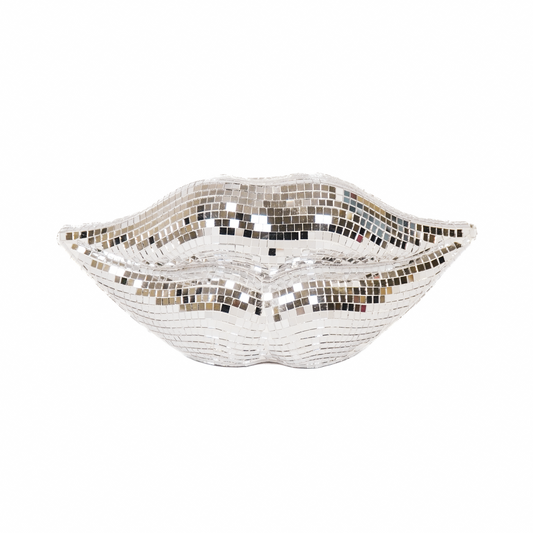 Ornament Disco-lips zilver