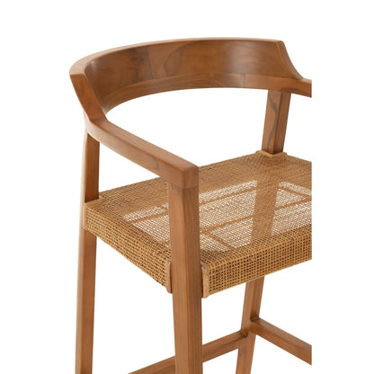 J-Line barstoel Emma Teak - hout - bruin
