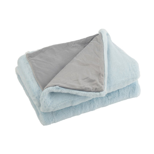 J-Line Plaid Cutie - Polyester – 180x130 cm – Lichtblauw