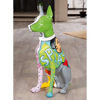 Figuur Dog veelkleurig H. 70 cm
