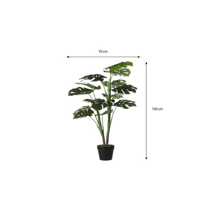 Monstera Kunstplant - H100 x Ø70 cm - Groen
