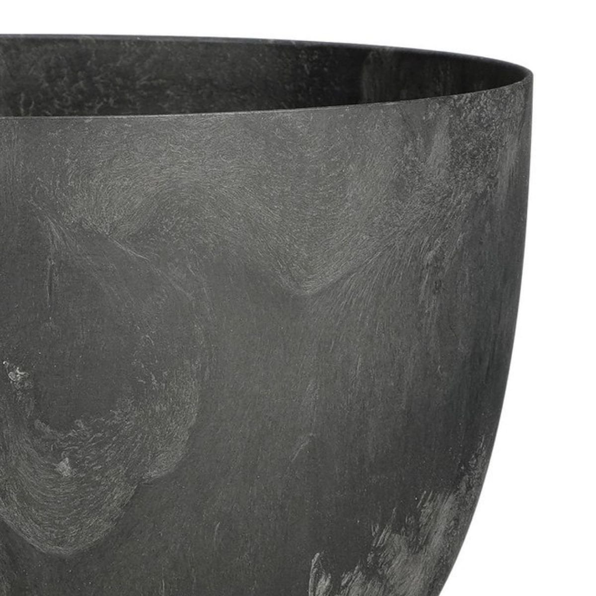 Plantenbak buiten Doppio Zwart Ø29cm H18,5 cm