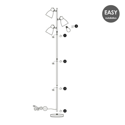 Vloerlamp zwart - Moderne Vloerlamp Zwart