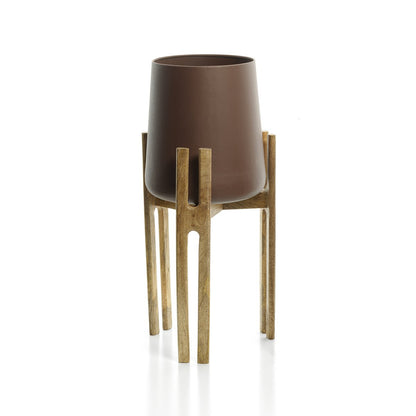 De Gevorkte Wortelplanter - Natuurlijk Bruin 66cm