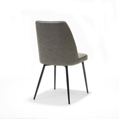 Stoel Paula zwart Stof Soft Pebble