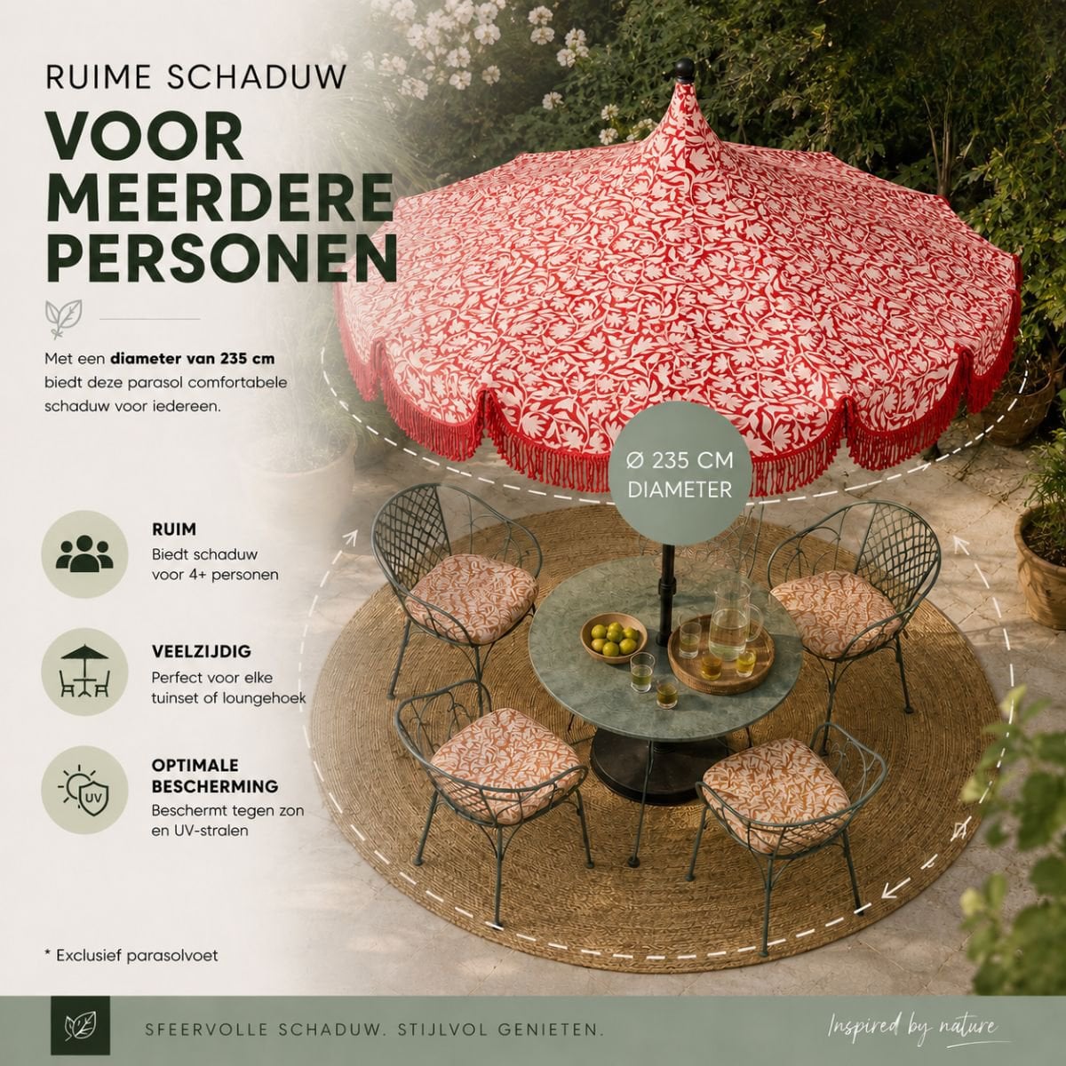 Parasol Kelly Rood