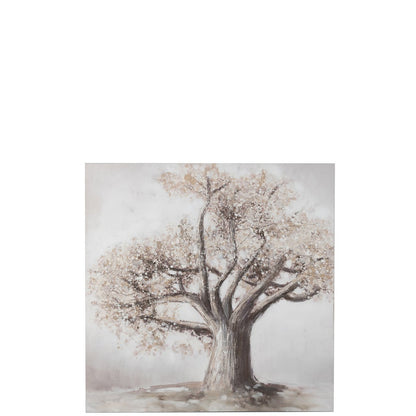 J-Line Schilderij Boom Canvas/Hout Bruin/Goud