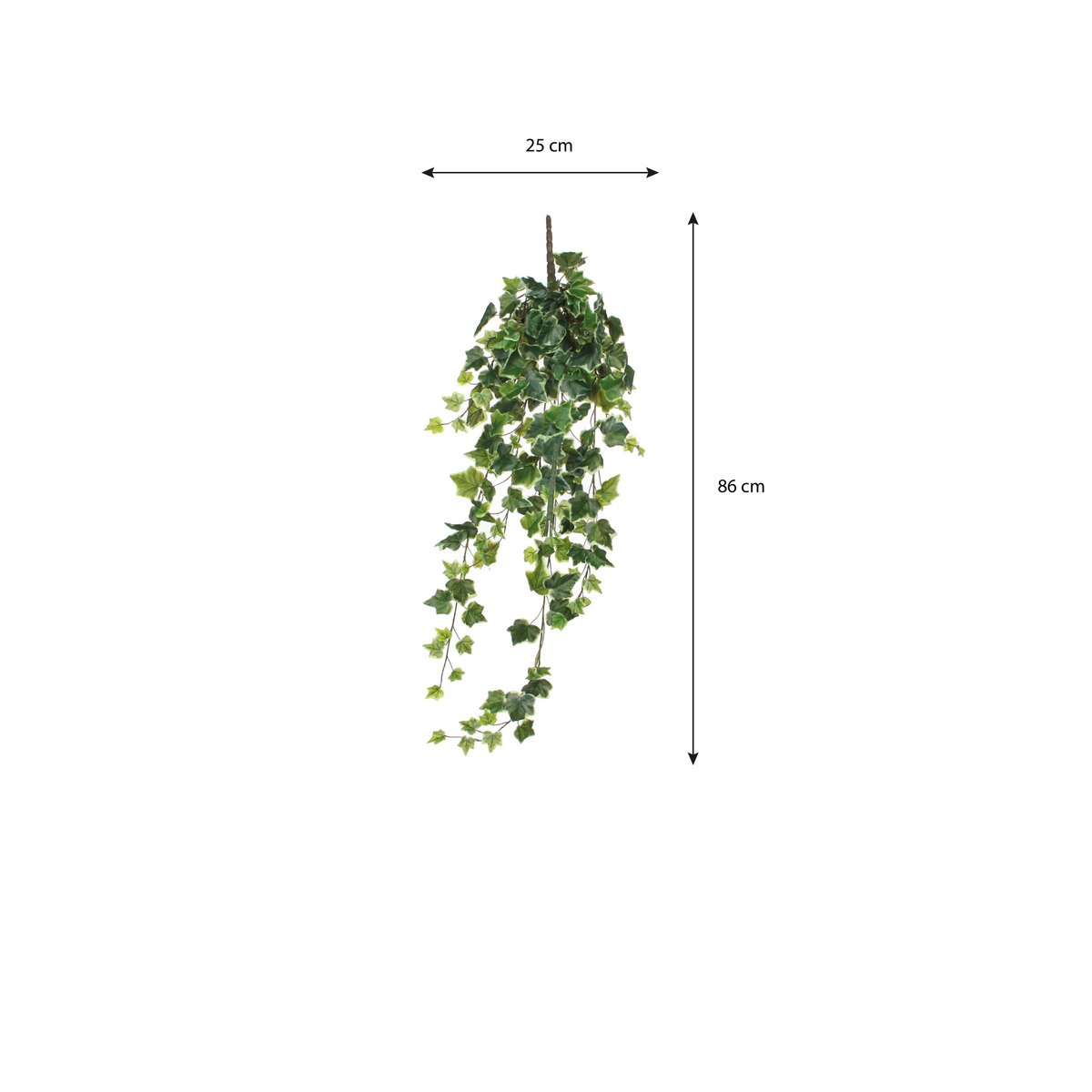 Hedera Kunst Hangplant - H86 cm - Groen Bont