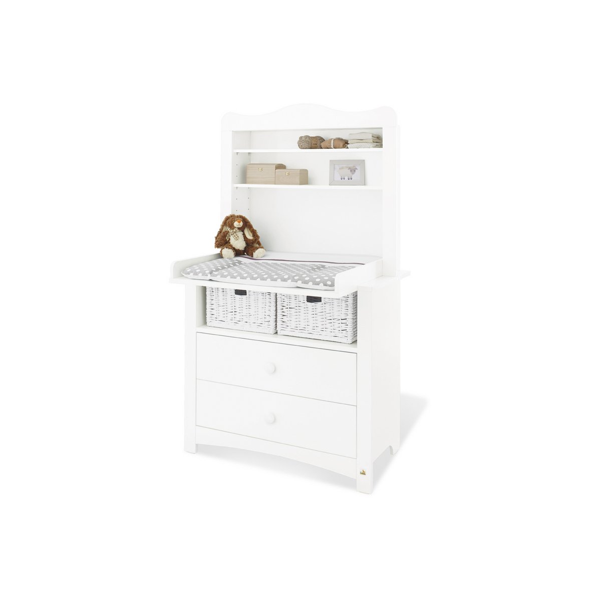 Set 'Florentina' breed, incl. brede kast4 delen: ledikant, brede commode, brede plank, 2-deurs kledingkast