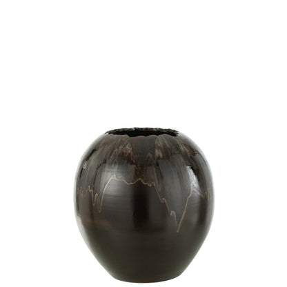 J-Line bloempot - keramiek - bruin - medium -  Ø 40 cm