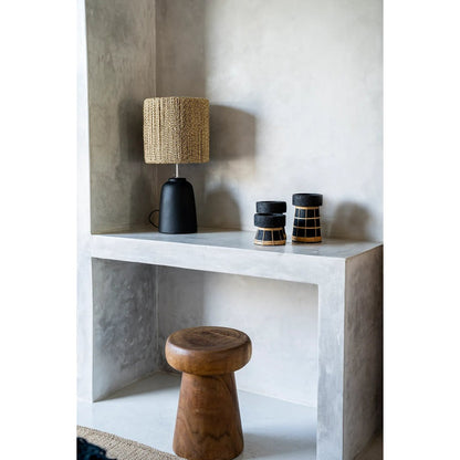 Serene Kaarsenhouder - Zwart Naturel - S