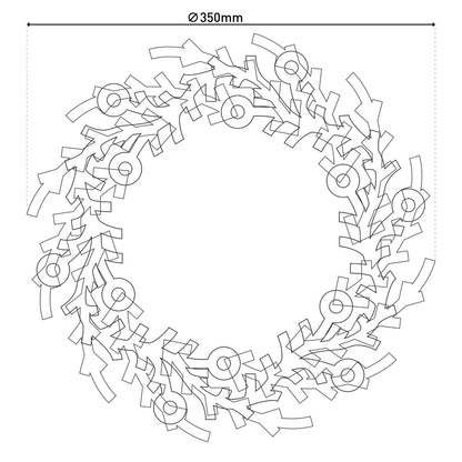 Kerstkrans "Noël" Outdoor met LED Diameter 35cm