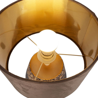 Tafellamp "Bronco" 39 cm hoog Donkerbruin
