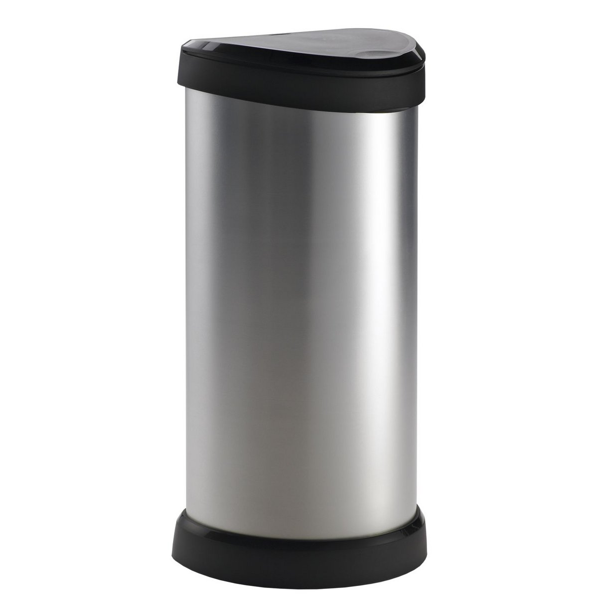 Curver Decobin 40L push zilver/zwart