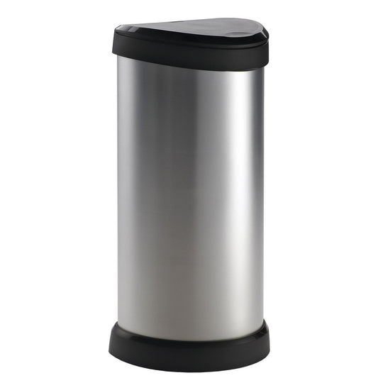 Curver Decobin 40L push zilver/zwart