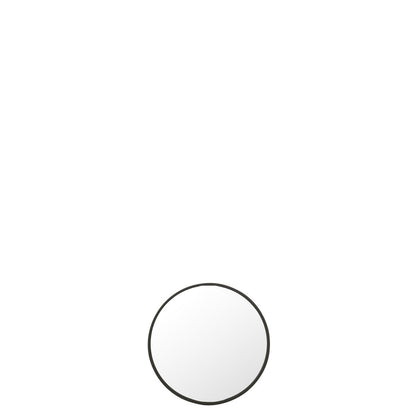 J-Line spiegel Rond - metaal - zwart - medium - Ø 50 cm