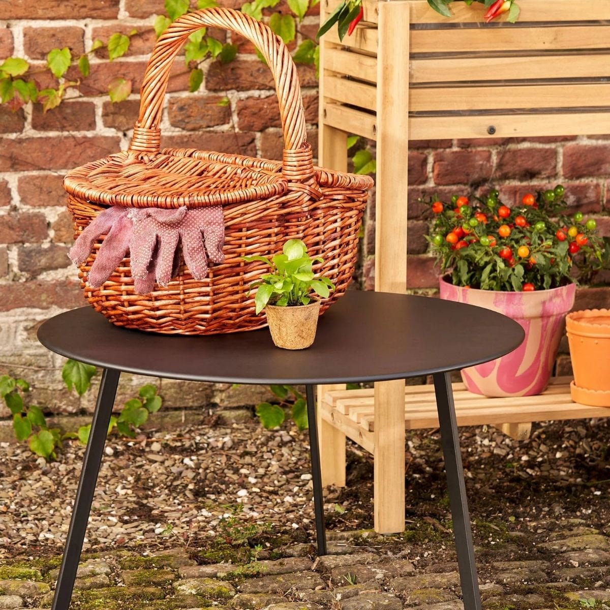 Bijzettafel buiten Seatle Zwart