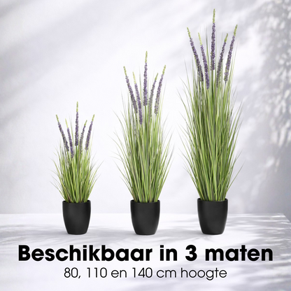 Kunstplant Siergras Paars Ø35cm x H110cm