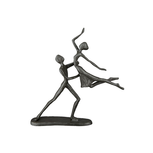 Metalen design sculptuur "dansend paar"