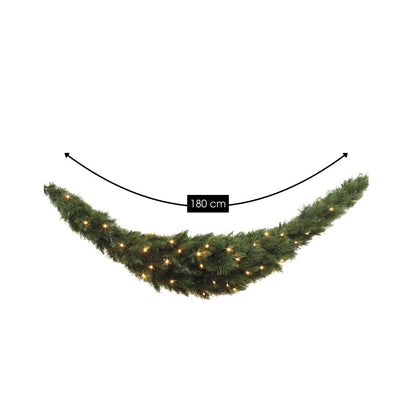 Guirlande Forest frosted 180cm Groen