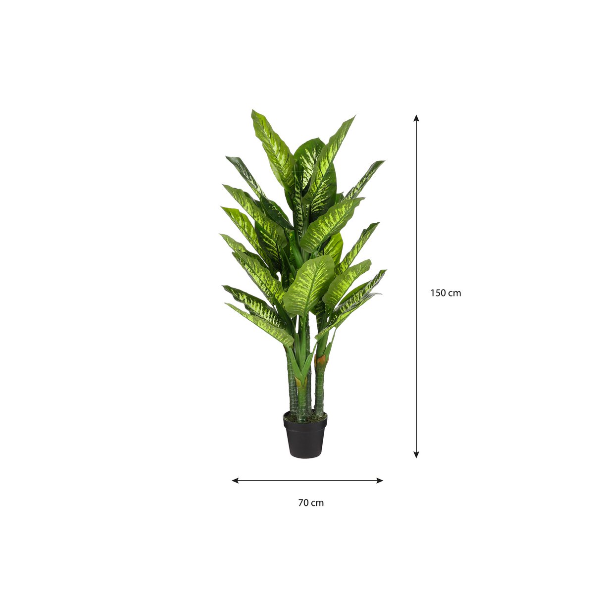 Kunstplant Dieffenbachia H150 x Ø70 cm