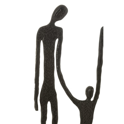 J-Line Figuur Familie Aluminium Zwart