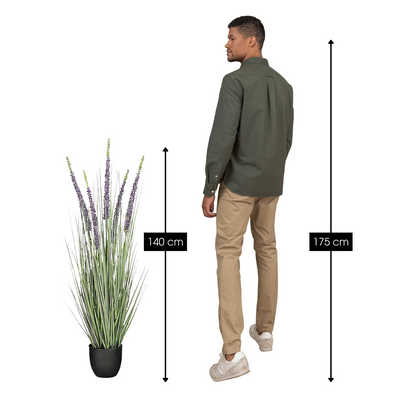 Kunstplant Siergras Paars Ø45cm x H140cm