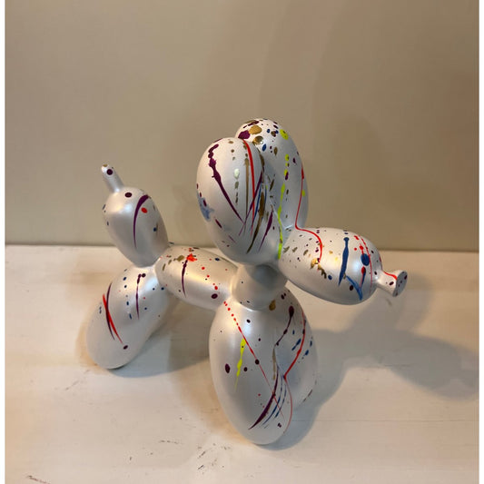 Ballon hond Witte Splash 17x7x16cm