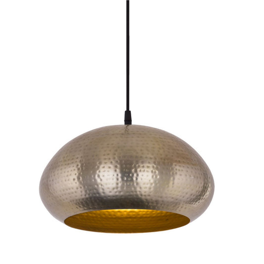 Hanglamp metaal verguld of zilver vintage
