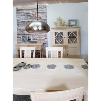 Hanglamp metaal verguld of zilver vintage