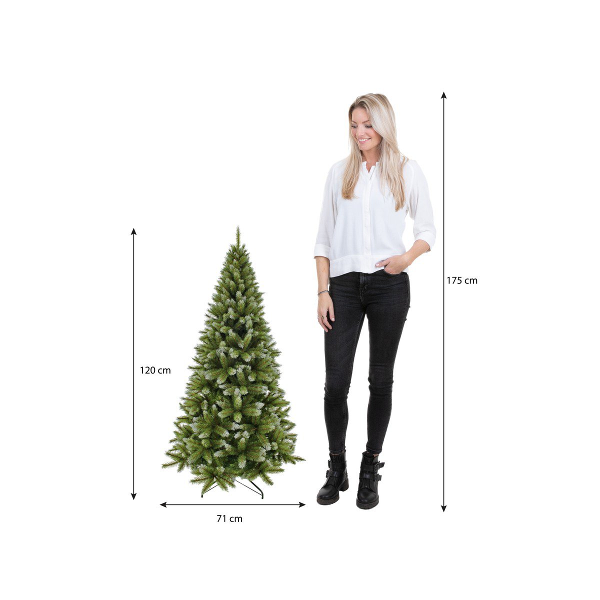 Kunstkerstboom Pittsburgh H120cm Ø71cm Groen