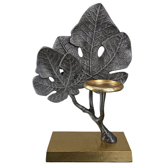 Aluminium kandelaar "Blad"