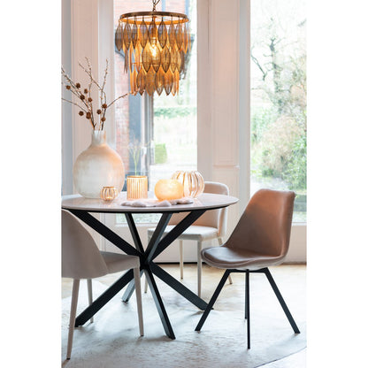 J-Line stoel Helene - metaal/textiel - beige