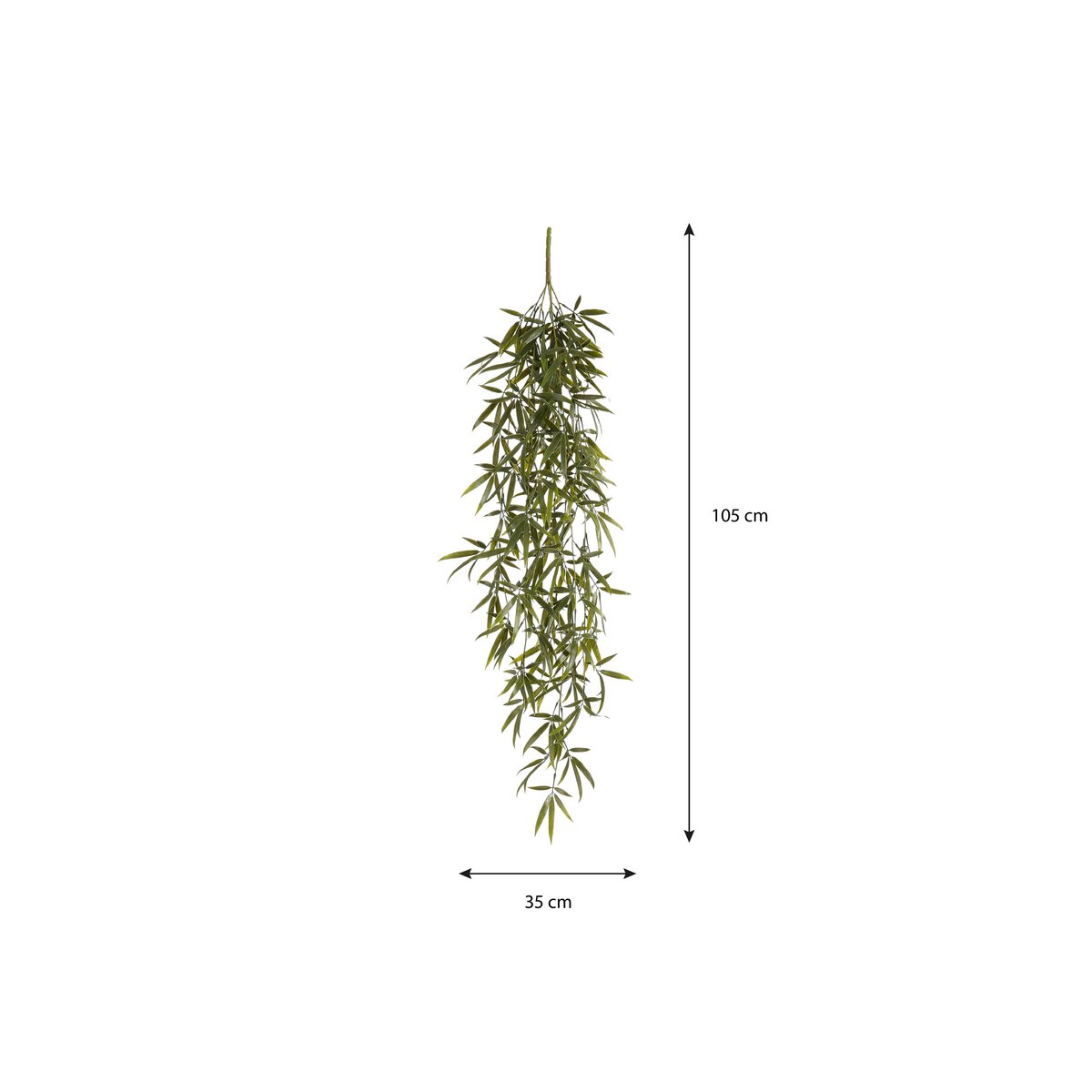 Bamboe Kunst hangplant Groen