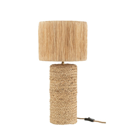 J-Line tafellamp Bananenbladeren - jute - naturel