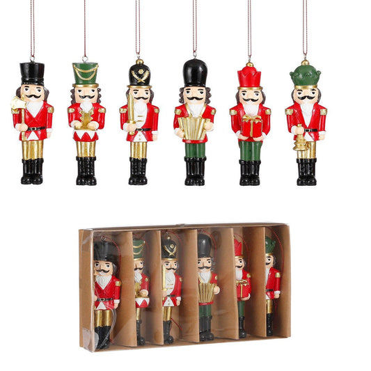 Kerstbal decoratie notenkraker Rood