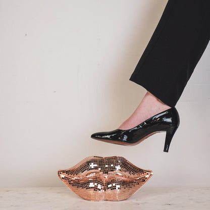 Ornament Disco-Lips Rose Gold