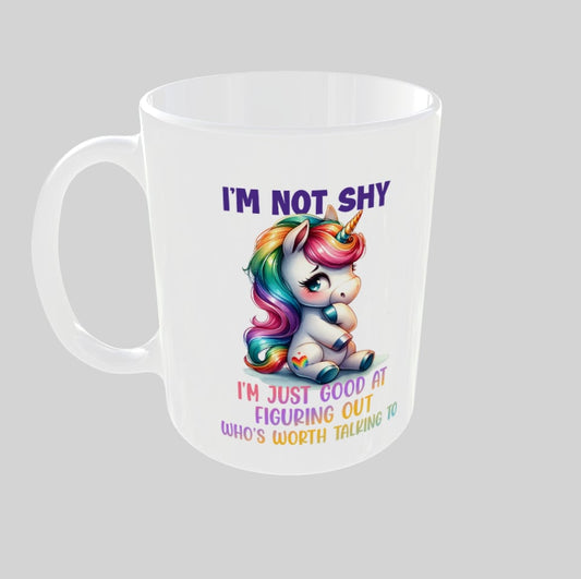 Mok Eenhoorn "I'm not Shy" 350ml