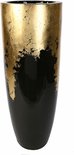 Bloempot "Konus" zwart / goud H.100cm