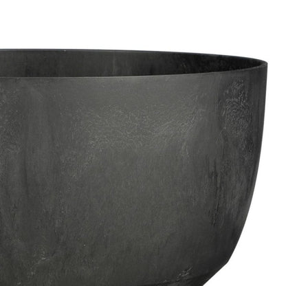 Plantenbak buiten Doppio Zwart Ø40cm H20,5cm