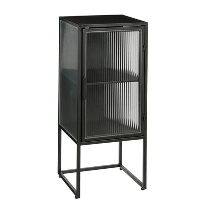 Clifton Opbergkast met Deuren - L38 x B35 x H90 cm - Metaal - Zwart