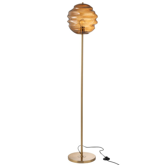 J-Line staanlamp Bijenkorf - glas - bruin