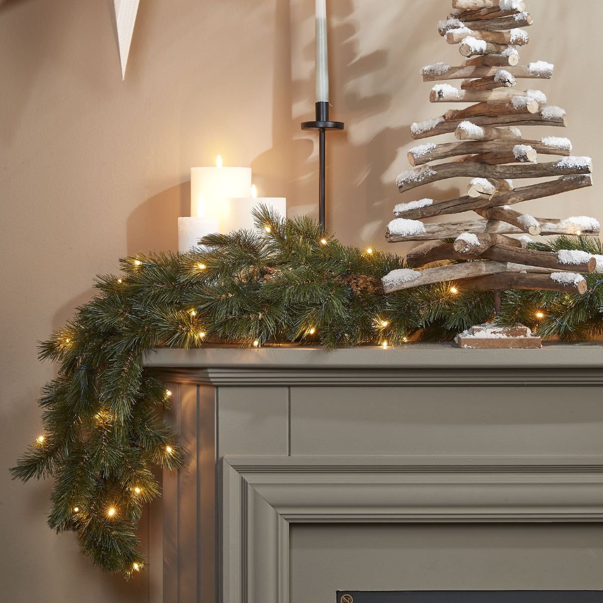 Guirlande Forest frosted 180cm Groen
